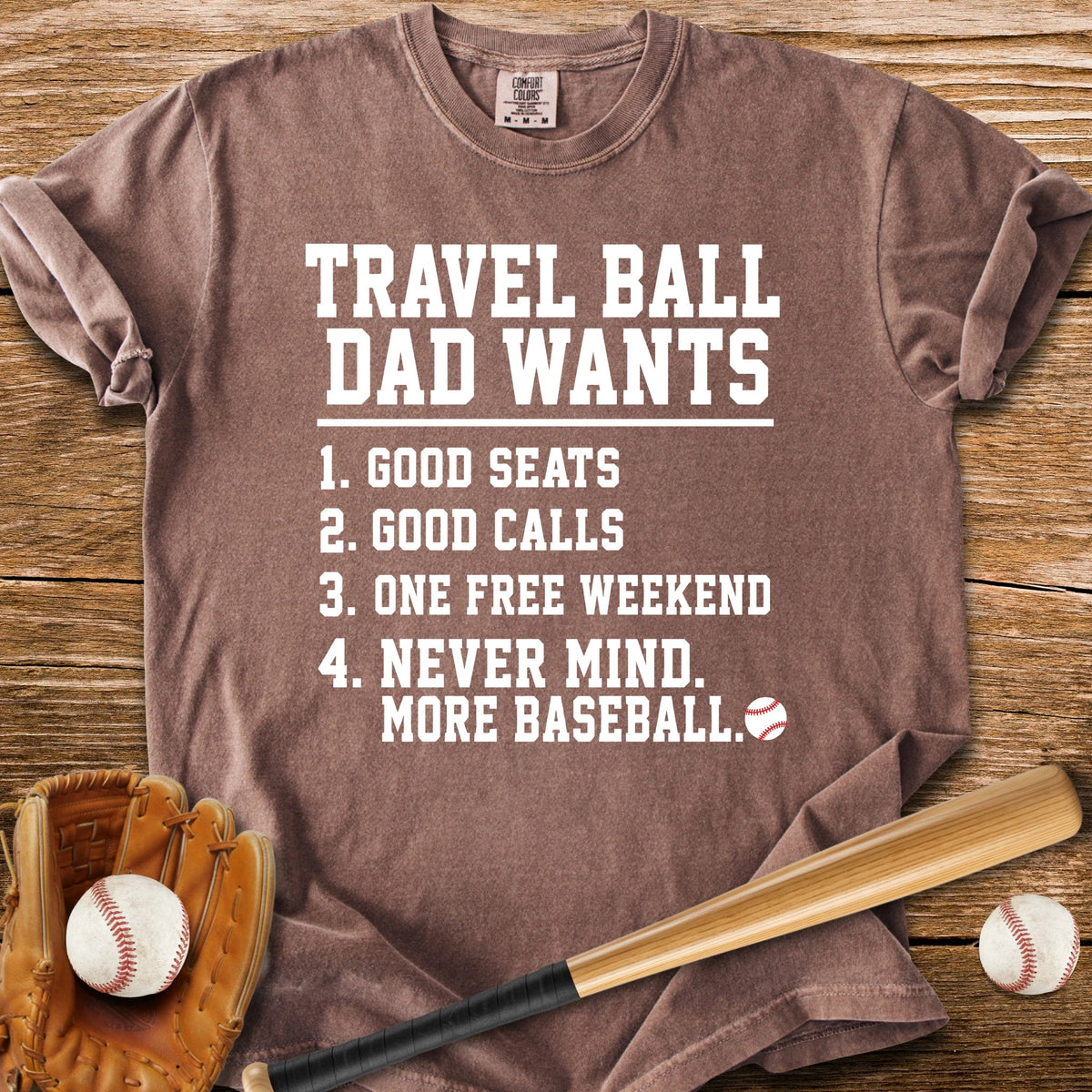 Travel Ball Dad - HomeRun PrintsComfort Colors