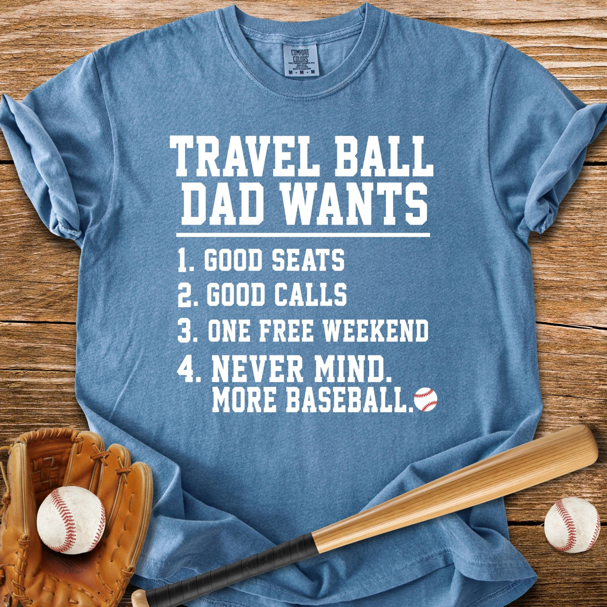 Travel Ball Dad - HomeRun PrintsComfort Colors
