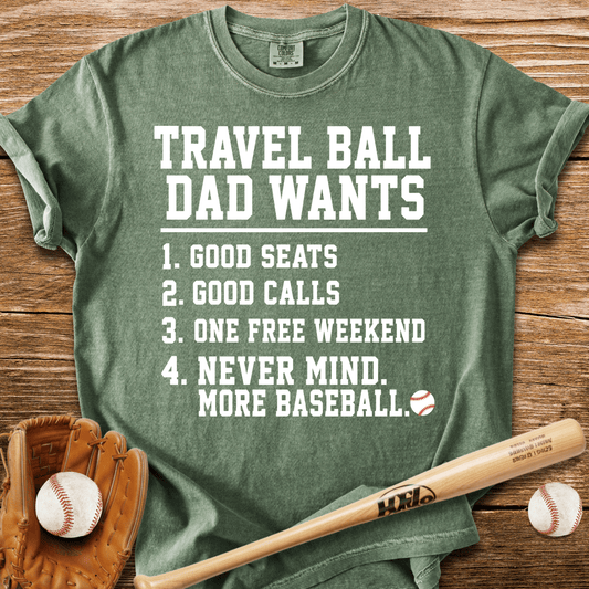 Travel Ball Dad T-Shirt - HomeRun PrintsComfort Colors