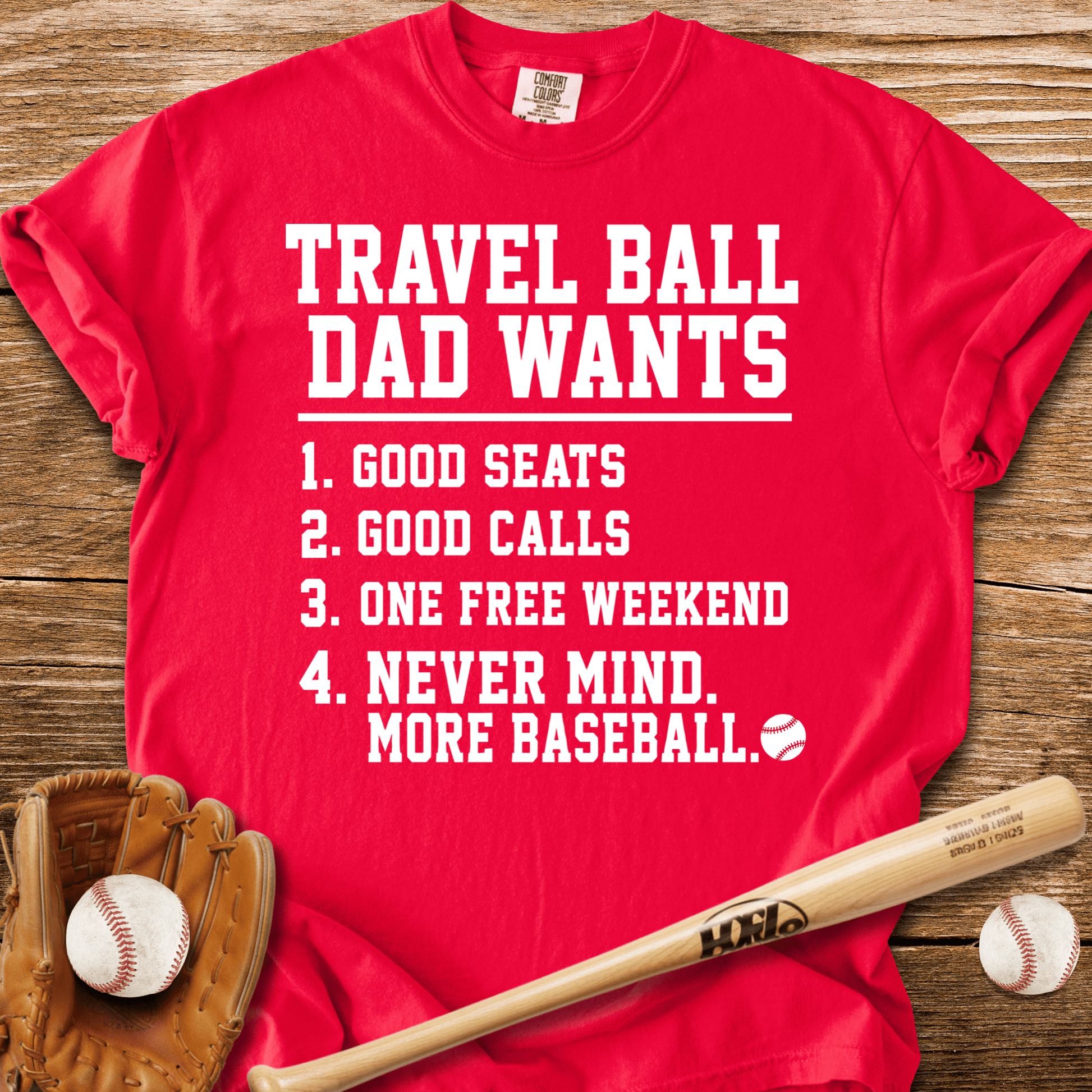 Travel Ball Dad T-Shirt - HomeRun PrintsComfort Colors
