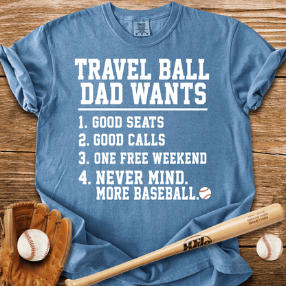 Travel Ball Dad T-Shirt - HomeRun PrintsComfort Colors