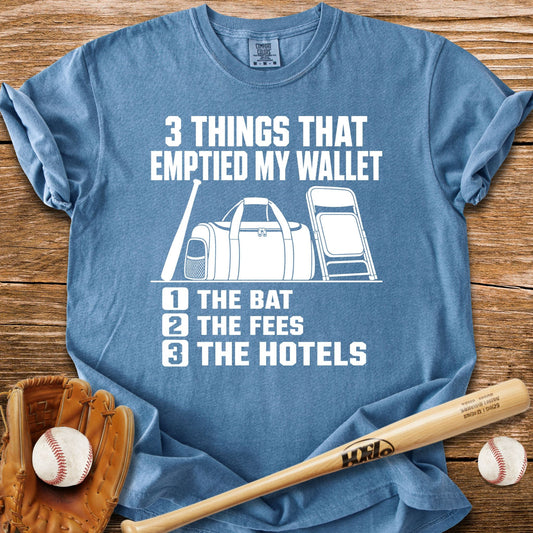 Travel Ball Drained My Wallet T-Shirt - HomeRun PrintsComfort Colors
