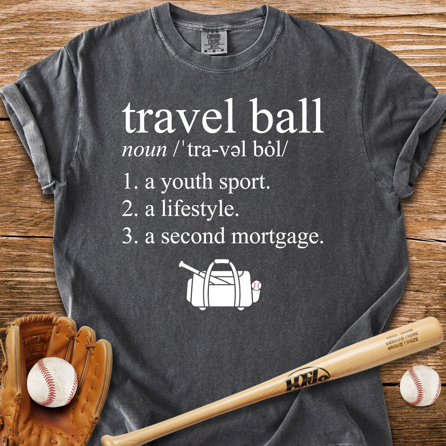 Travel Ball Second Mortgage T-Shirt - HomeRun PrintsComfort Colors
