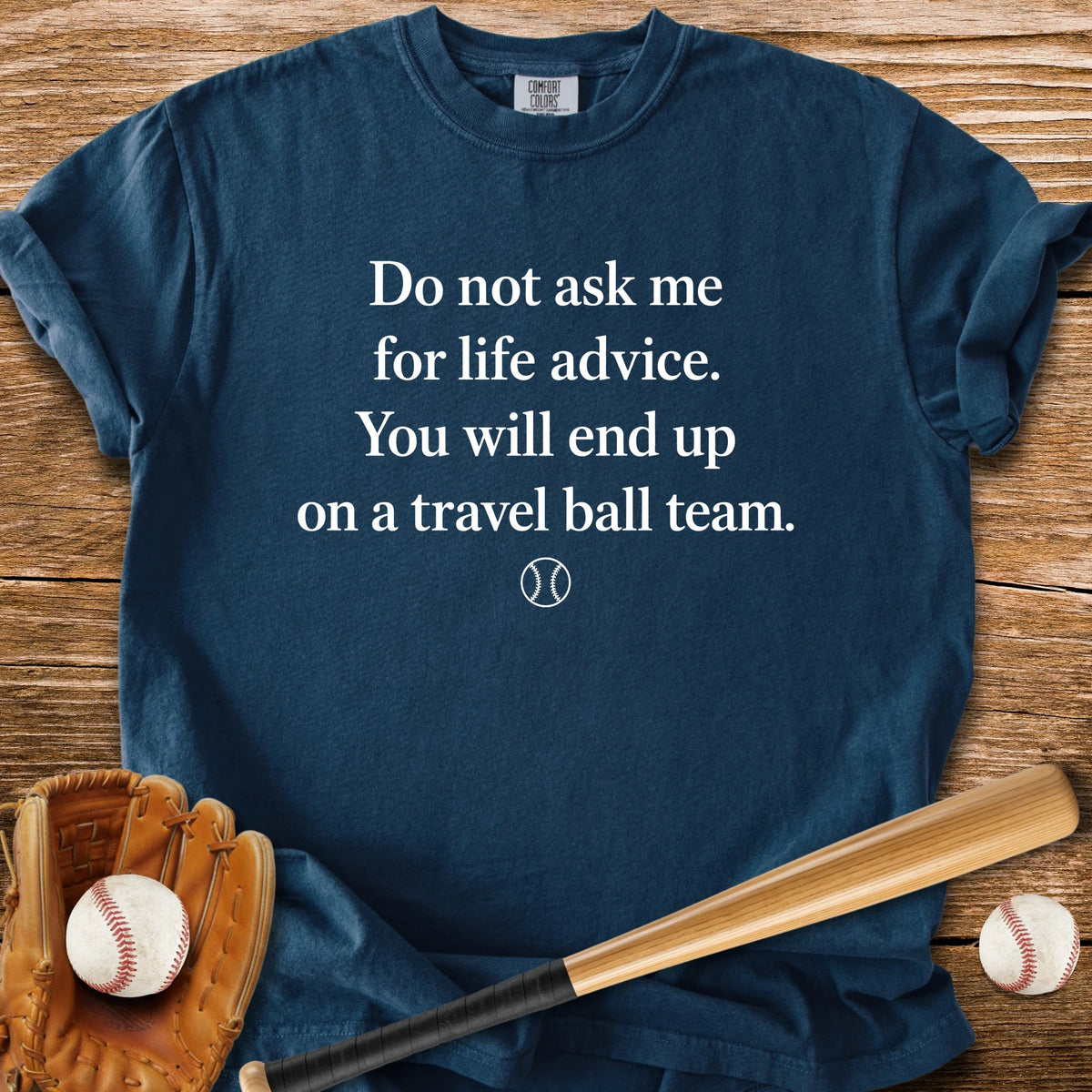 Travel Ball Warning - HomeRun PrintsComfort Colors