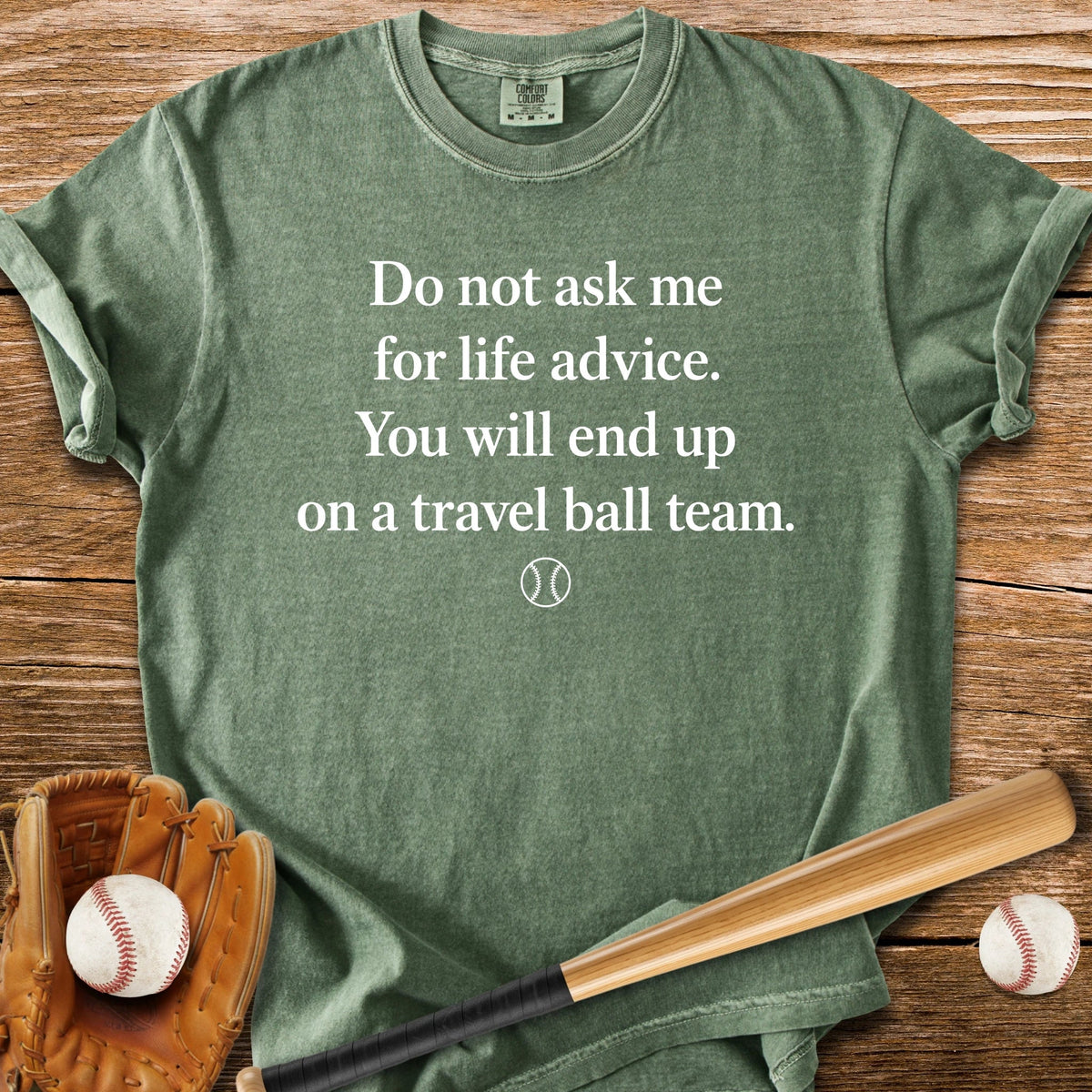 Travel Ball Warning - HomeRun PrintsComfort Colors