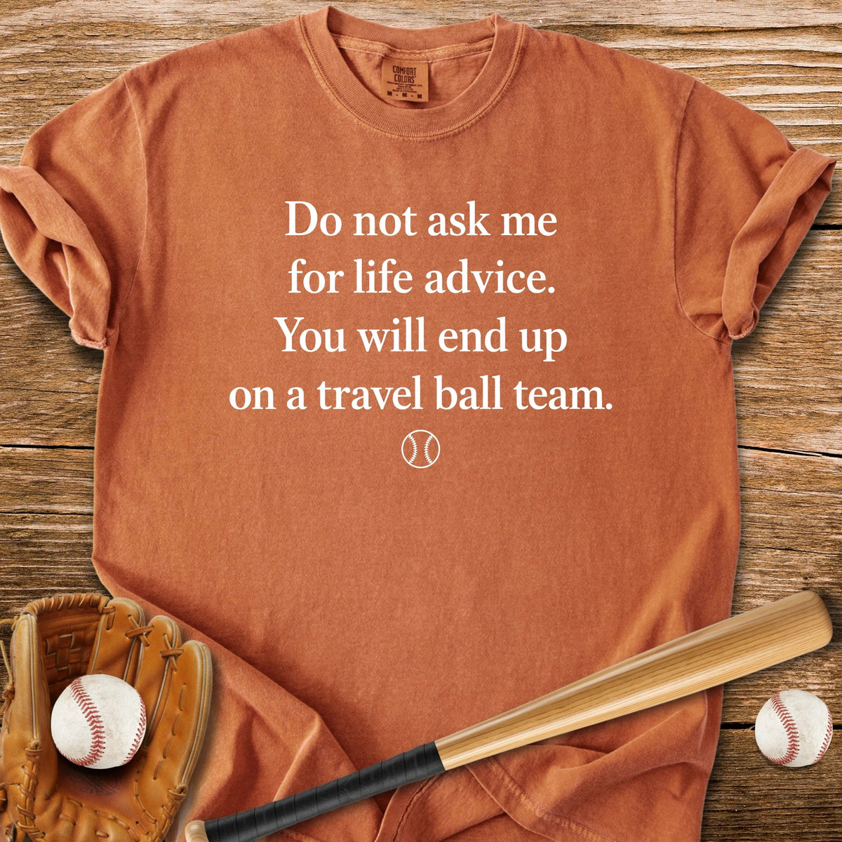 Travel Ball Warning - HomeRun PrintsComfort Colors