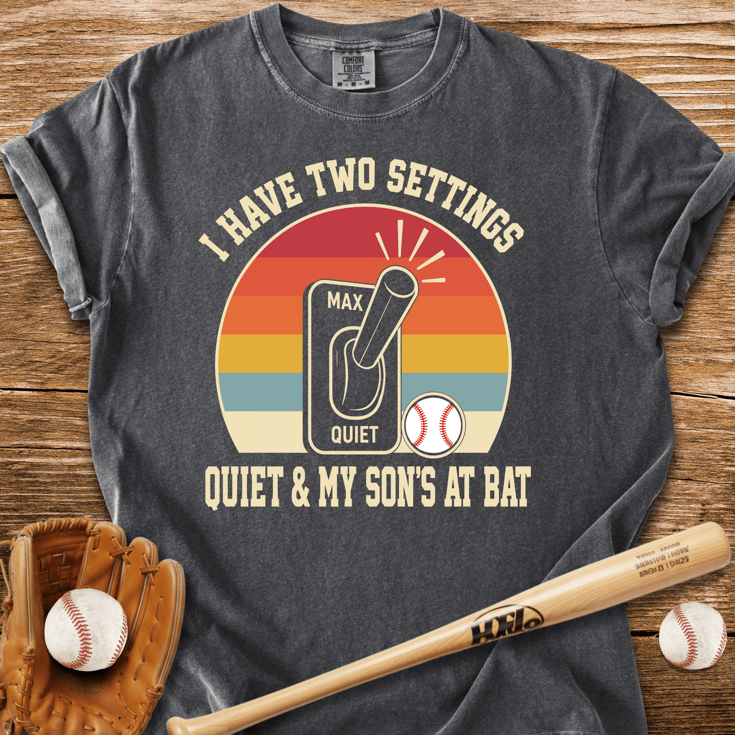 Two Settings Son's At Bat T-Shirt - HomeRun PrintsComfort Colors