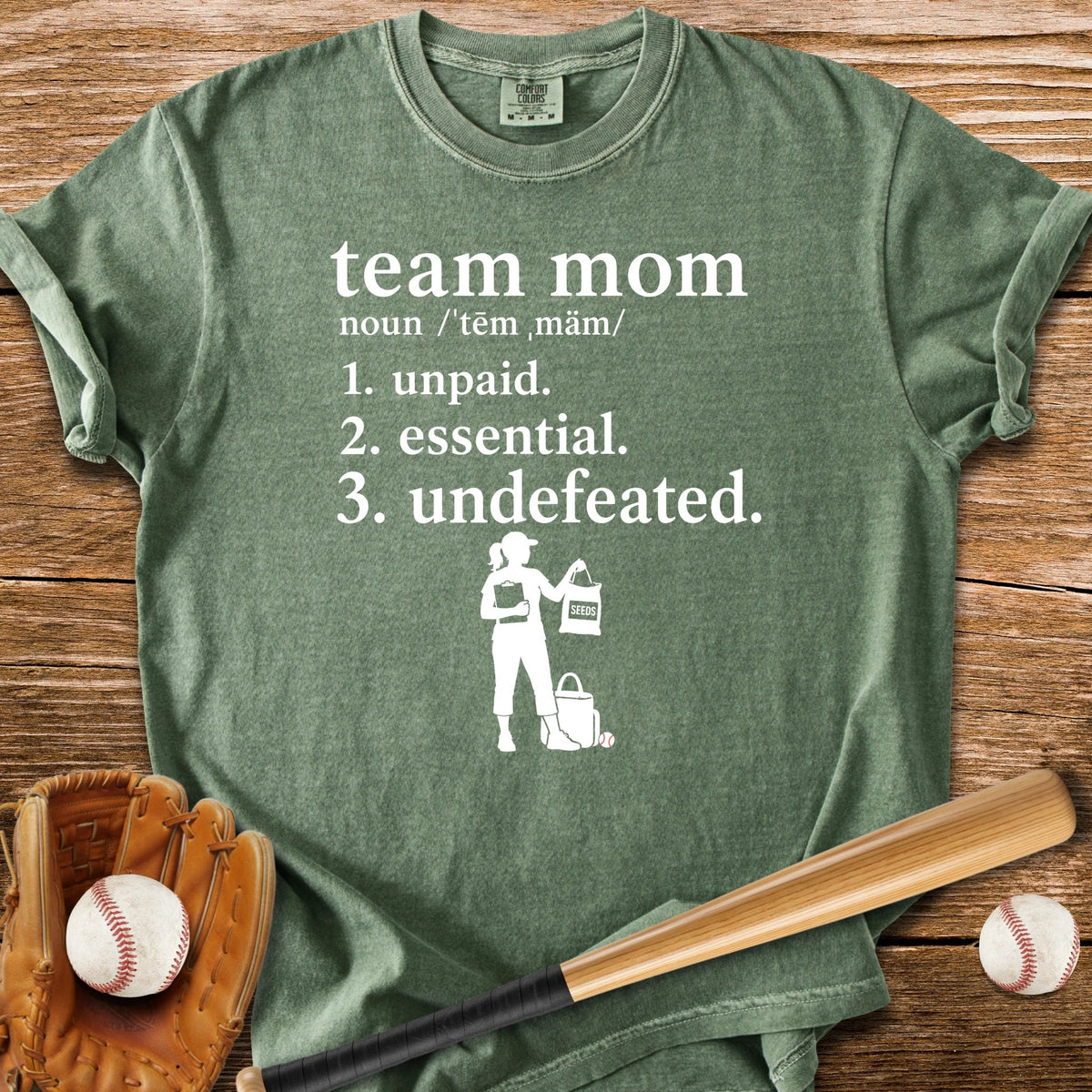 Unpaid Essential Undefeated - HomeRun PrintsComfort Colors