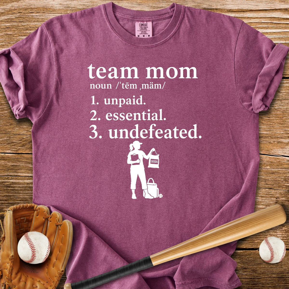 Unpaid Essential Undefeated - HomeRun PrintsComfort Colors
