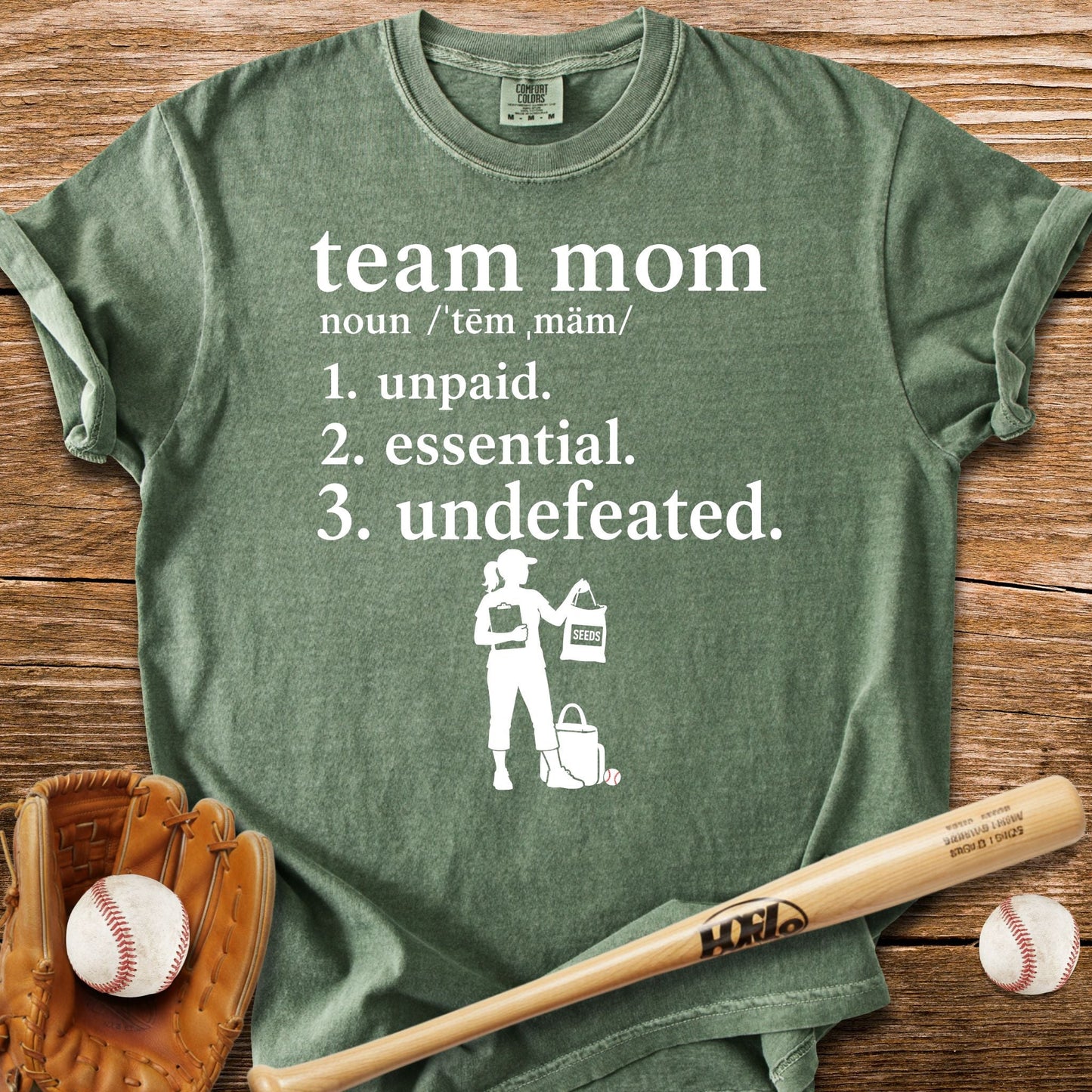 Unpaid Essential Undefeated T-Shirt - HomeRun PrintsComfort Colors