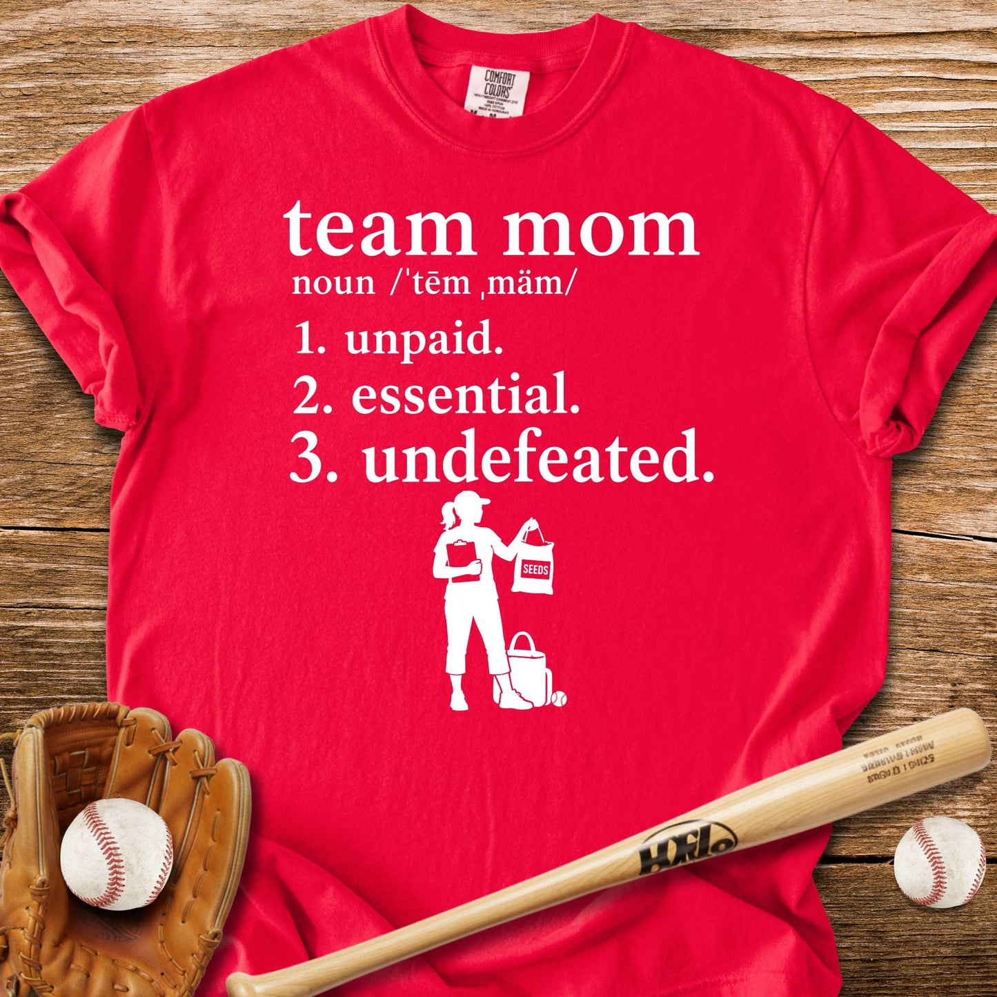 Unpaid Essential Undefeated T-Shirt - HomeRun PrintsComfort Colors