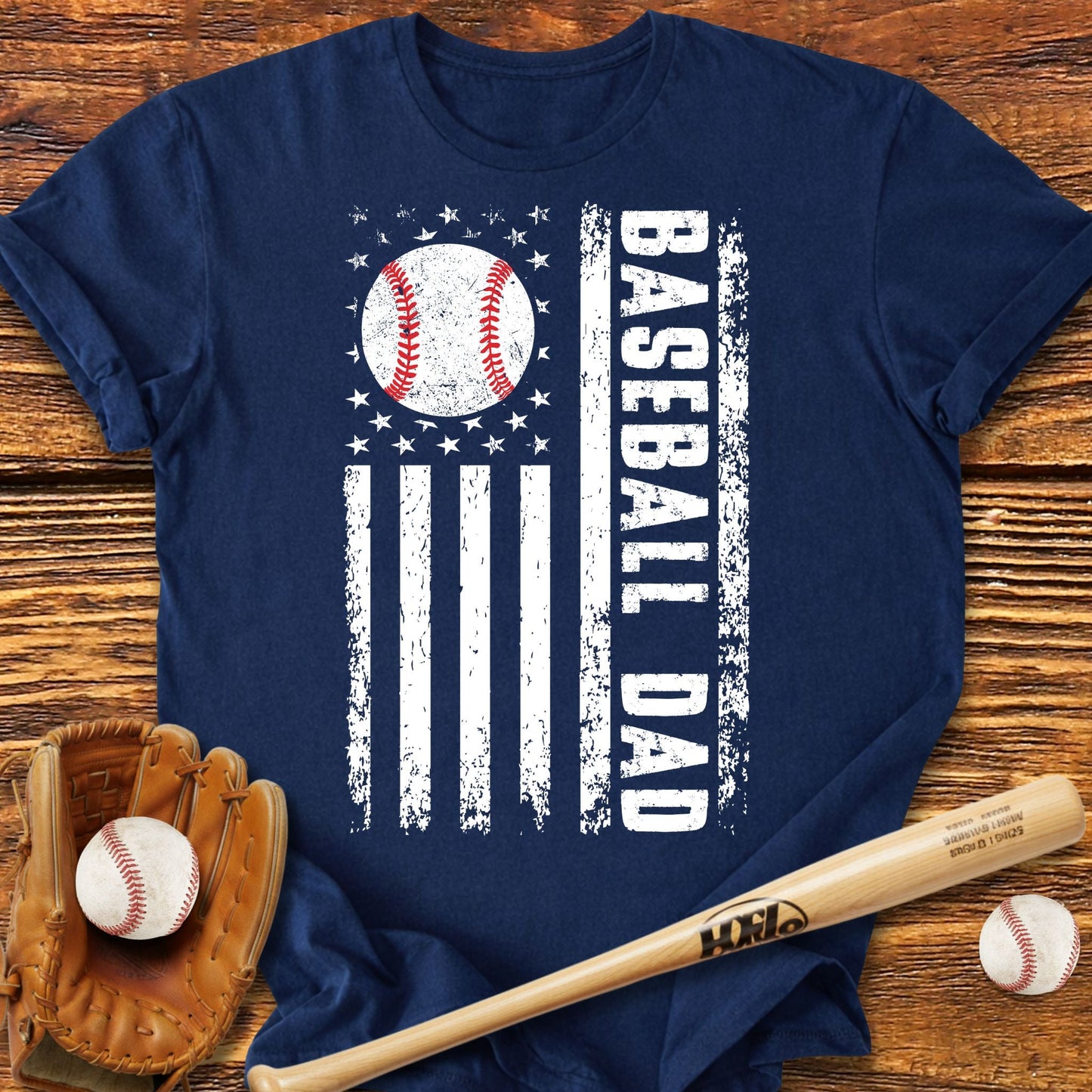 USA Baseball Dad T-Shirt - HomeRun PrintsT-Shirt
