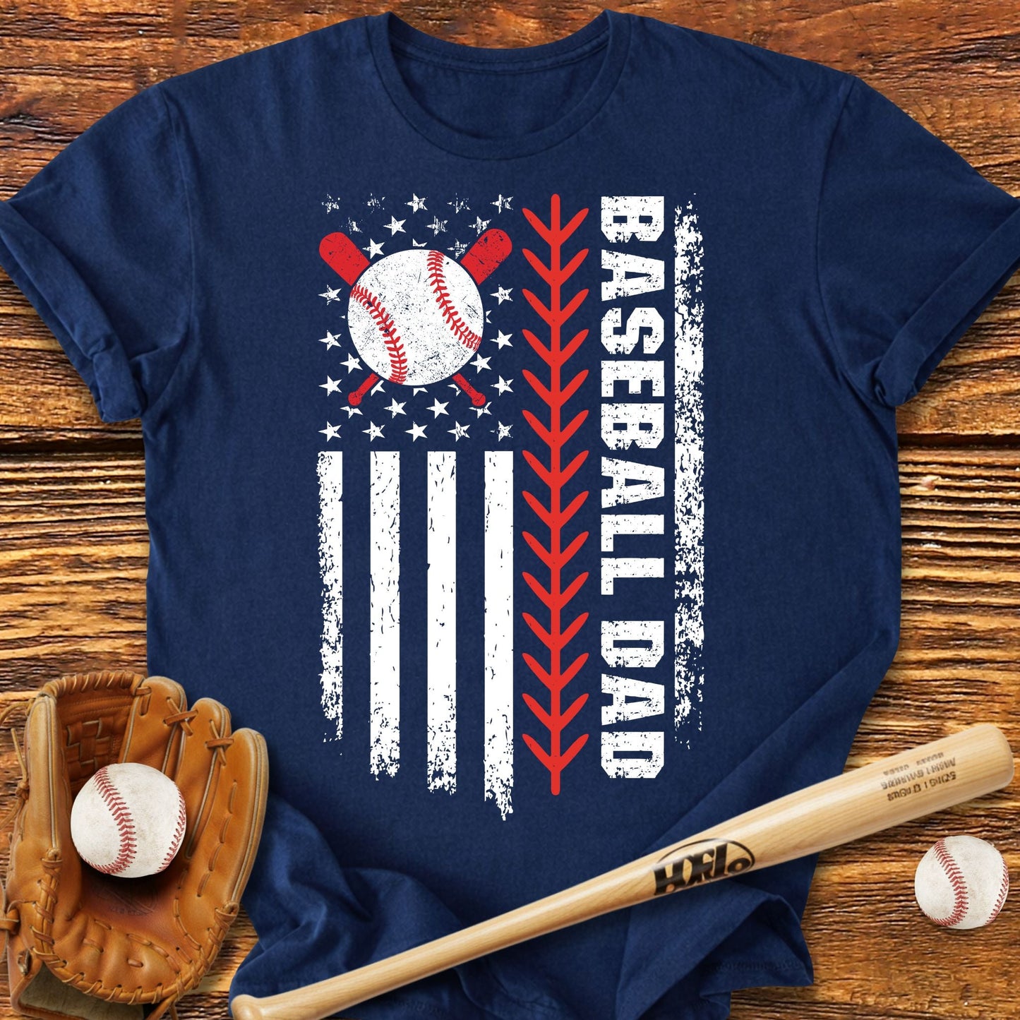 USA Baseball Dad T-Shirt - HomeRun PrintsT-Shirt