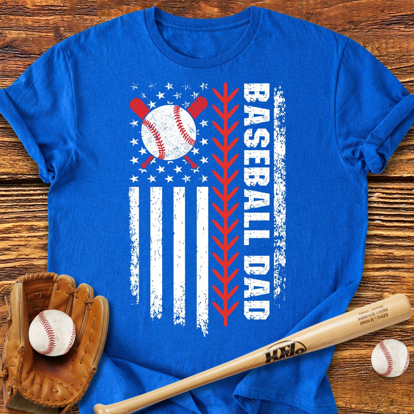 USA Baseball Dad T-Shirt - HomeRun PrintsT-Shirt