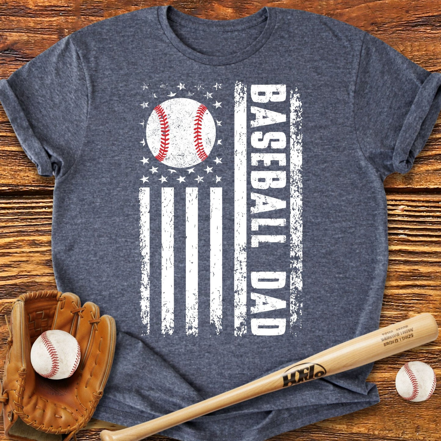 USA Baseball Dad T-Shirt - HomeRun PrintsT-Shirt