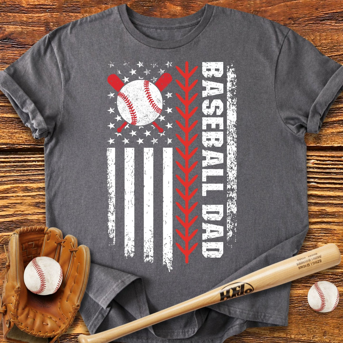 USA Baseball Dad T-Shirt - HomeRun PrintsT-Shirt