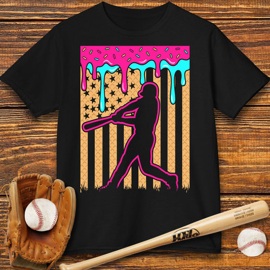 USA Baseball Drip Kids T-shirt - HomeRun PrintsKids clothes