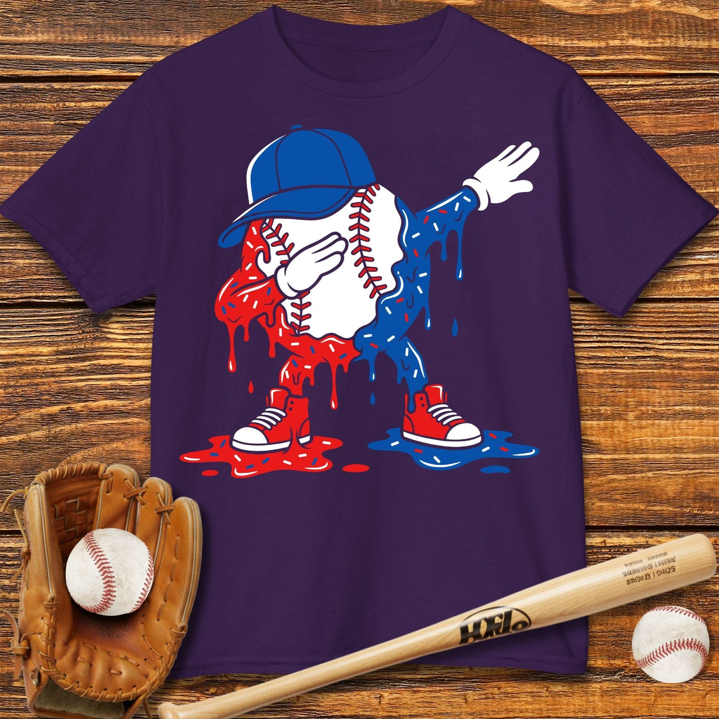 USA Baseball Drip Kids T-shirt - HomeRun PrintsKids clothes