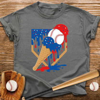 USA Baseball Ice Cream Drip Youth Tee - HomeRun PrintsKids clothes