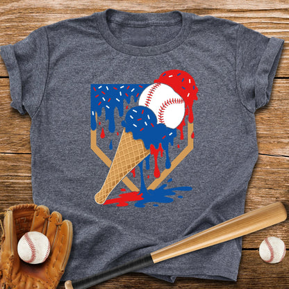 USA Baseball Ice Cream Drip Youth Tee - HomeRun PrintsKids clothes