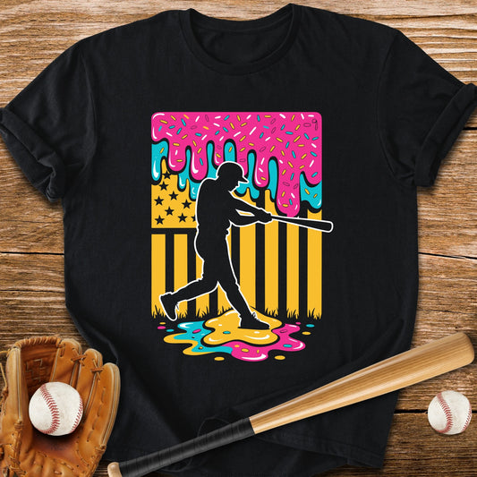 USA Flag Drip Adult - HomeRun PrintsT-Shirt