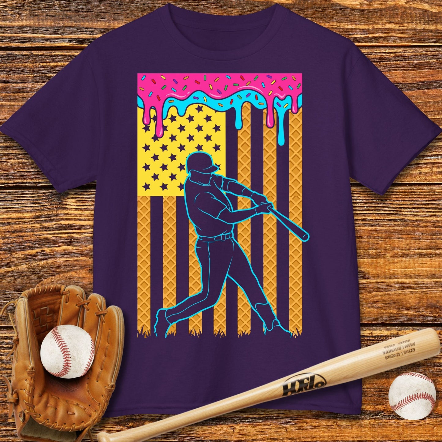 USA Flag Drip Kids T-Shirt - HomeRun PrintsKids clothes