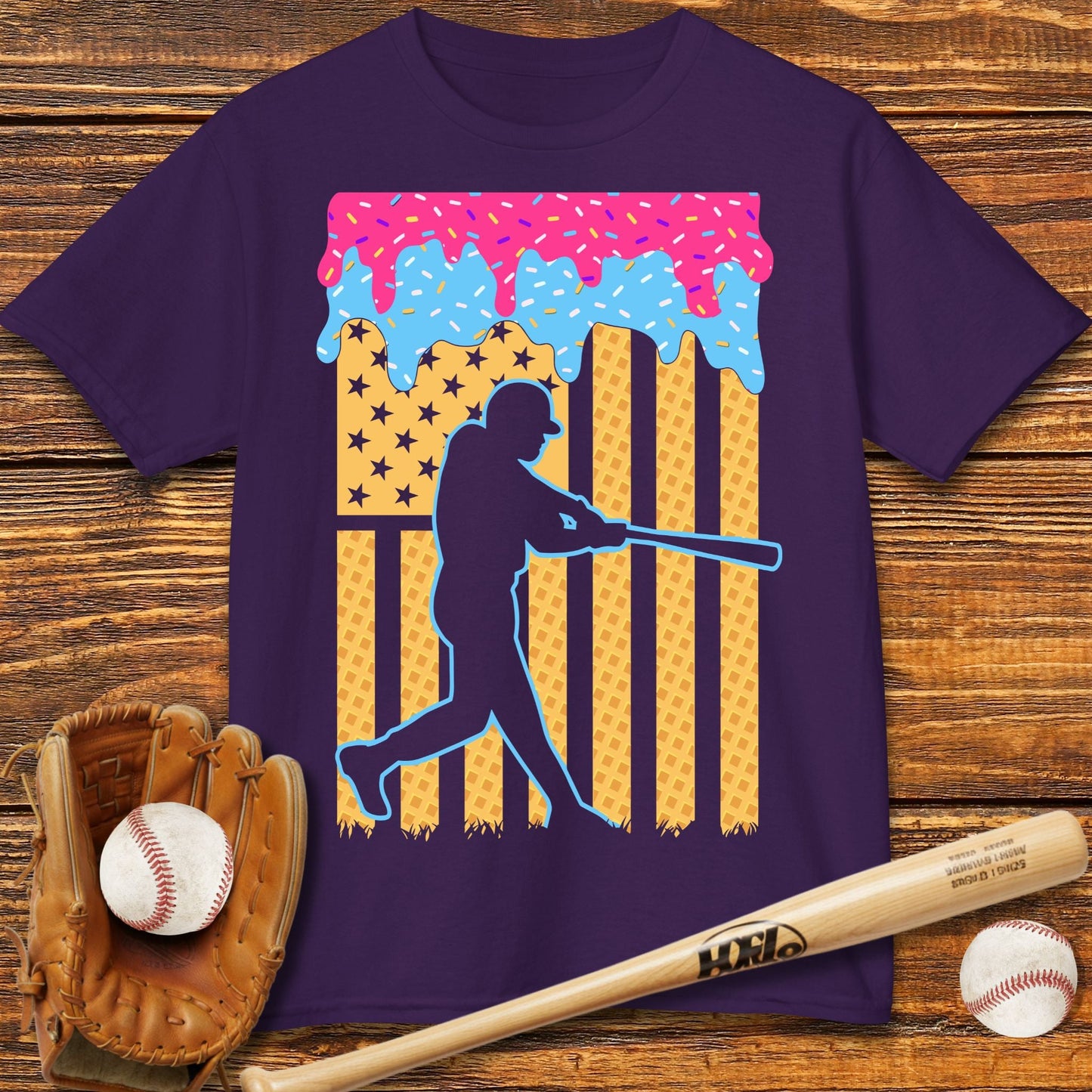USA Flag Drip Kids T-shirt - HomeRun PrintsKids clothes