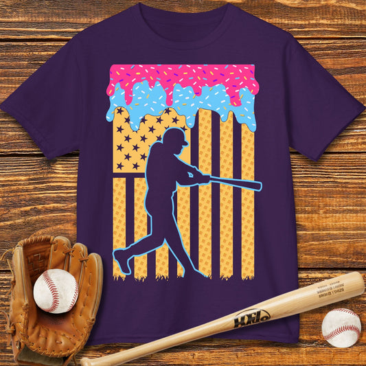 USA Flag Drip Kids T-shirt - HomeRun PrintsKids clothes