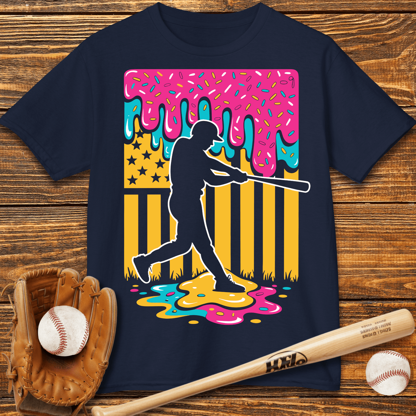 USA Flag Drip Kids T-Shirt - HomeRun PrintsKids clothes