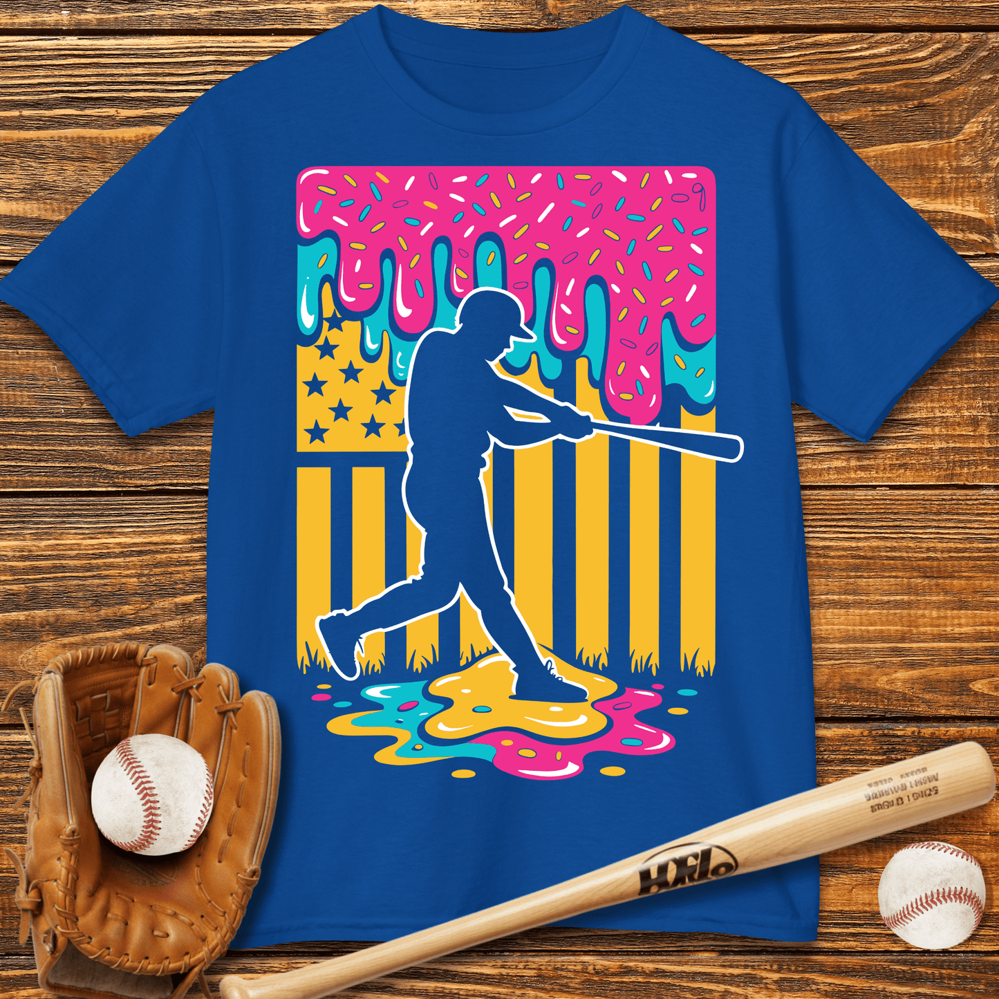 USA Flag Drip Kids T-Shirt - HomeRun PrintsKids clothes