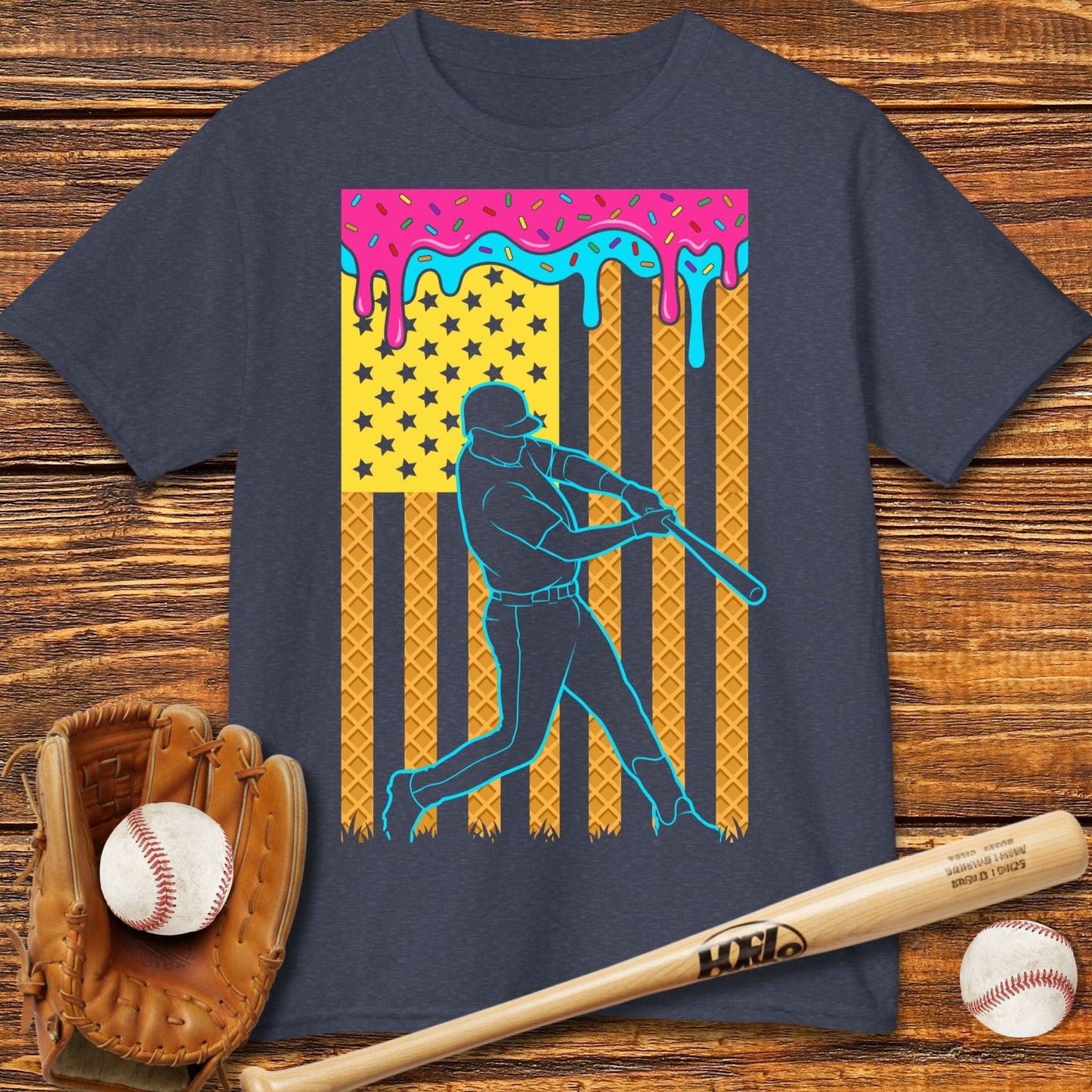 USA Flag Drip Kids T-Shirt - HomeRun PrintsKids clothes
