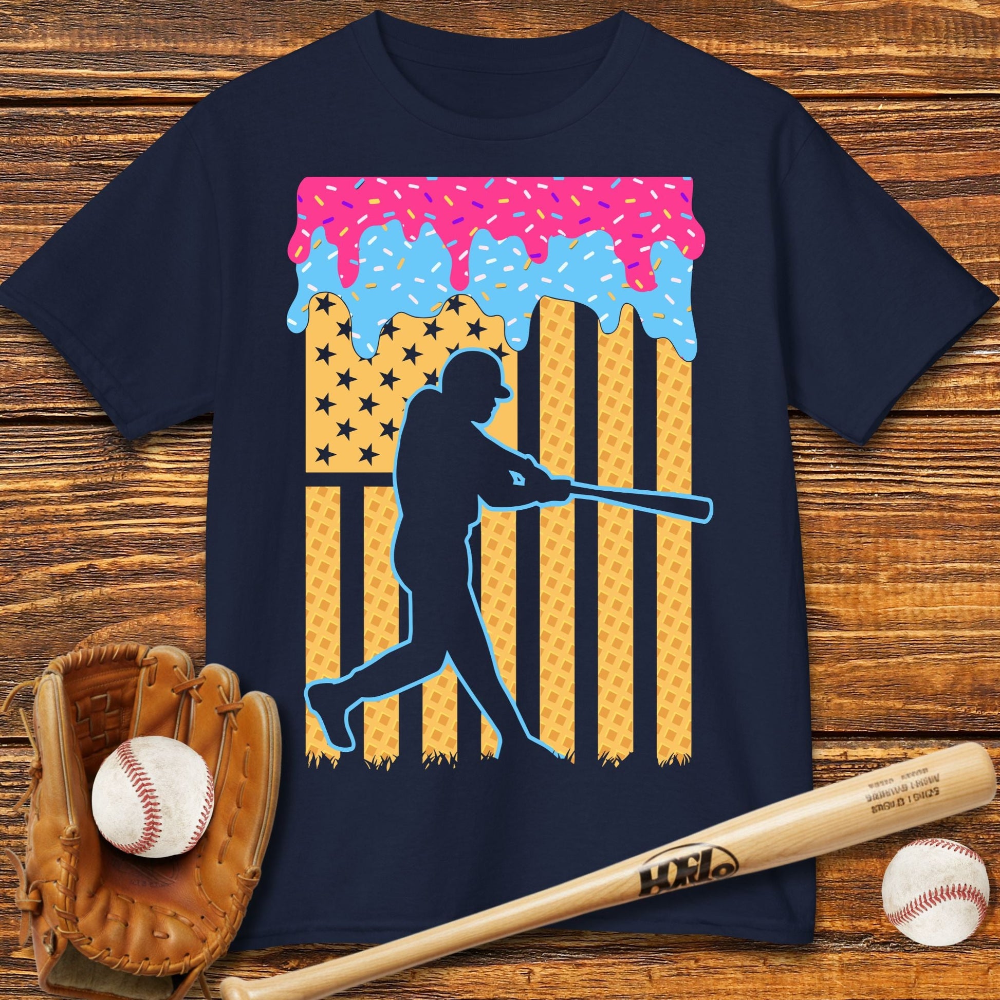 USA Flag Drip Kids T-shirt - HomeRun PrintsKids clothes