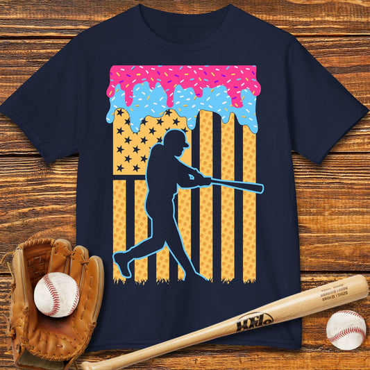 USA Flag Drip Kids T-shirt - HomeRun PrintsKids clothes
