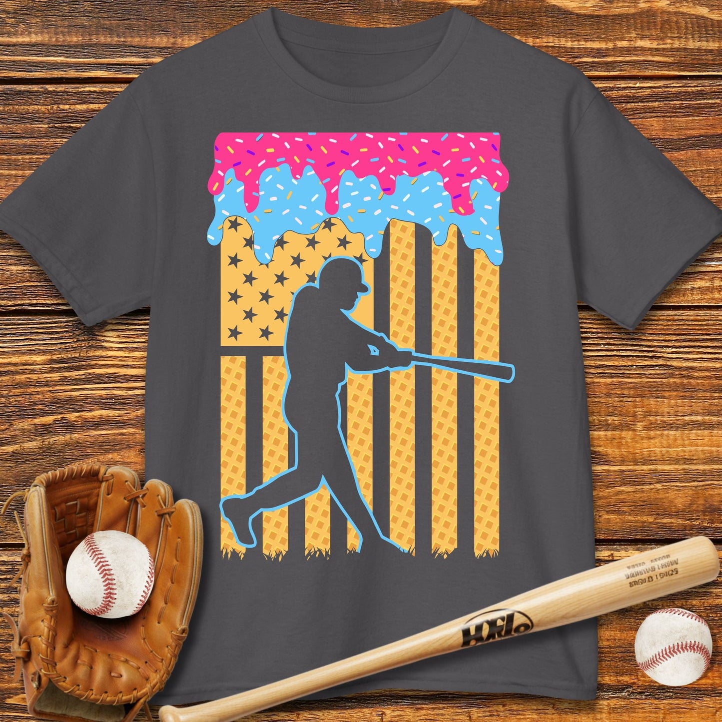 USA Flag Drip Kids T-shirt - HomeRun PrintsKids clothes