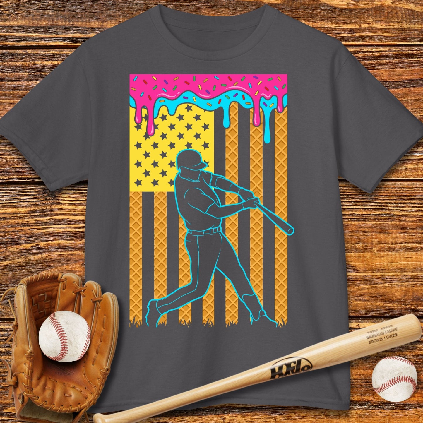 USA Flag Drip Kids T-Shirt - HomeRun PrintsKids clothes