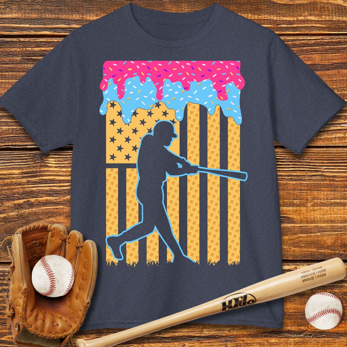USA Flag Drip Kids T-shirt - HomeRun PrintsKids clothes