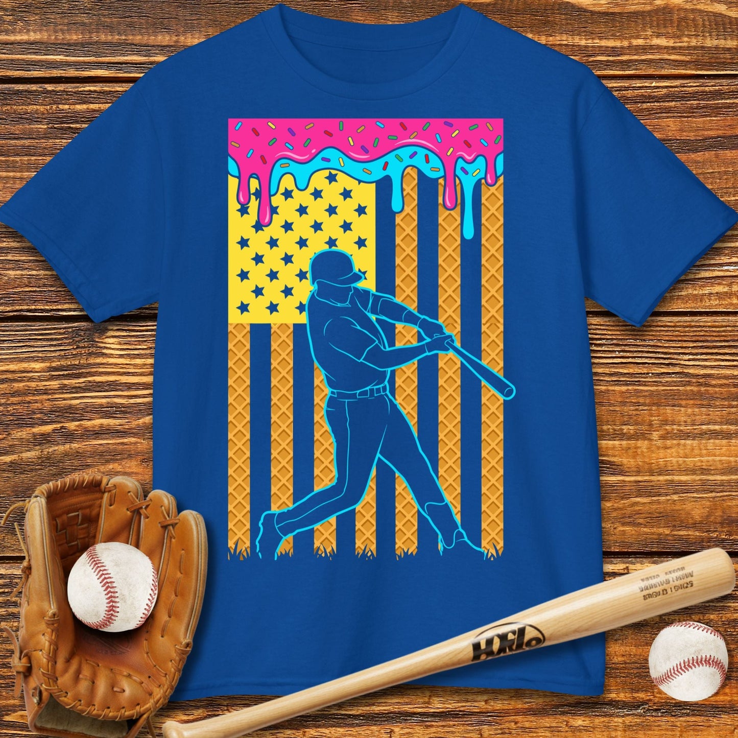 USA Flag Drip Kids T-Shirt - HomeRun PrintsKids clothes
