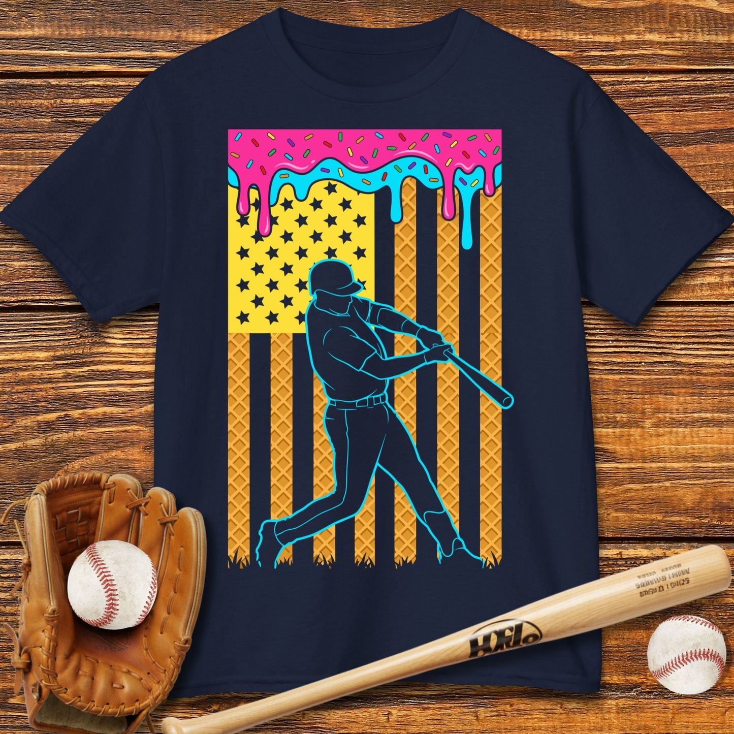 USA Flag Drip Kids T-Shirt - HomeRun PrintsKids clothes