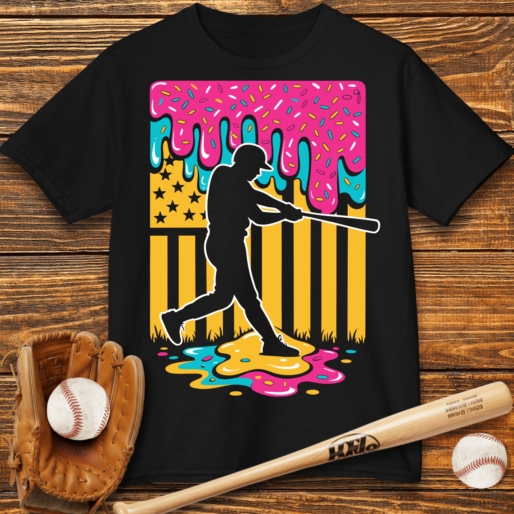 USA Flag Drip Kids T-Shirt - HomeRun PrintsKids clothes
