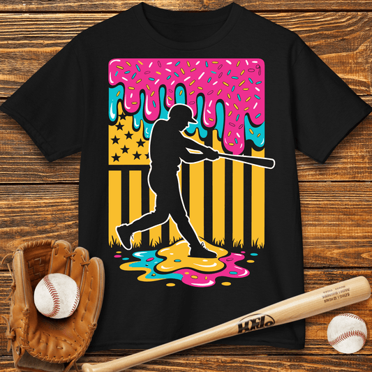 USA Flag Drip Kids T-Shirt - HomeRun PrintsKids clothes
