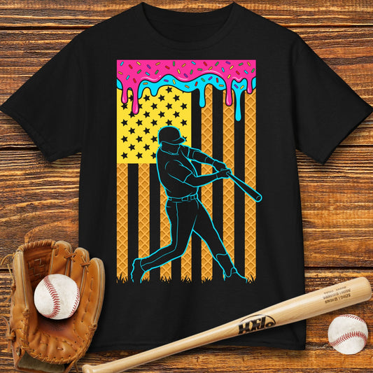 USA Flag Drip Kids T-Shirt - HomeRun PrintsKids clothes