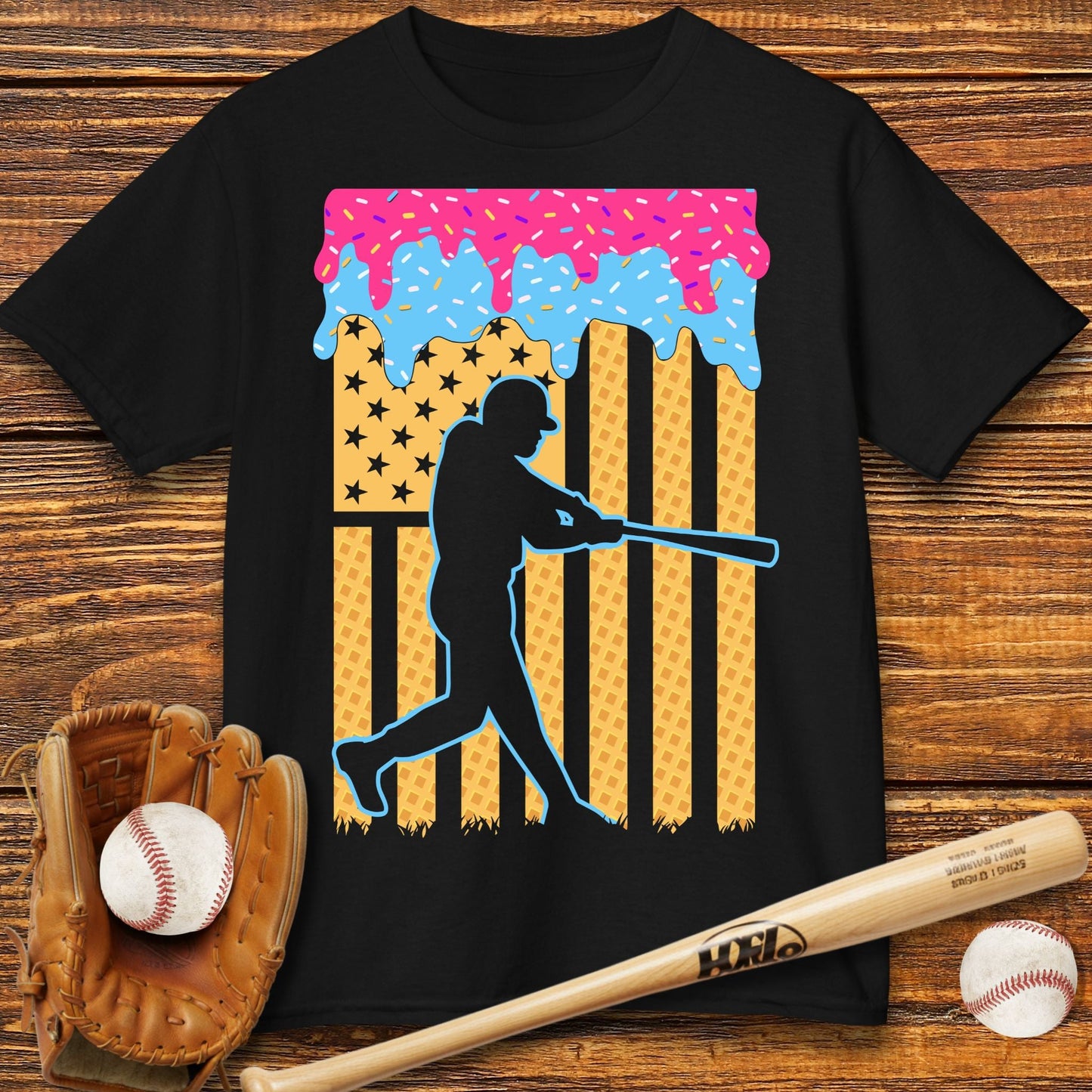 USA Flag Drip Kids T-shirt - HomeRun PrintsKids clothes