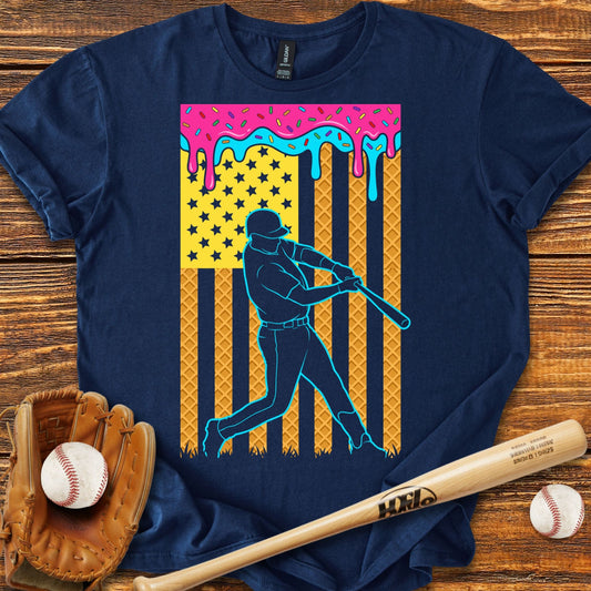 USA Flag Drip T-shirt - HomeRun PrintsT-Shirt