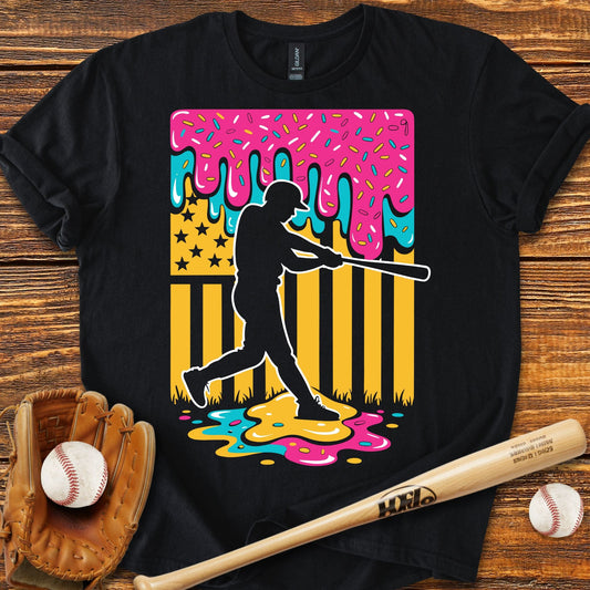 USA Flag Drip T-Shirt - HomeRun PrintsT-Shirt