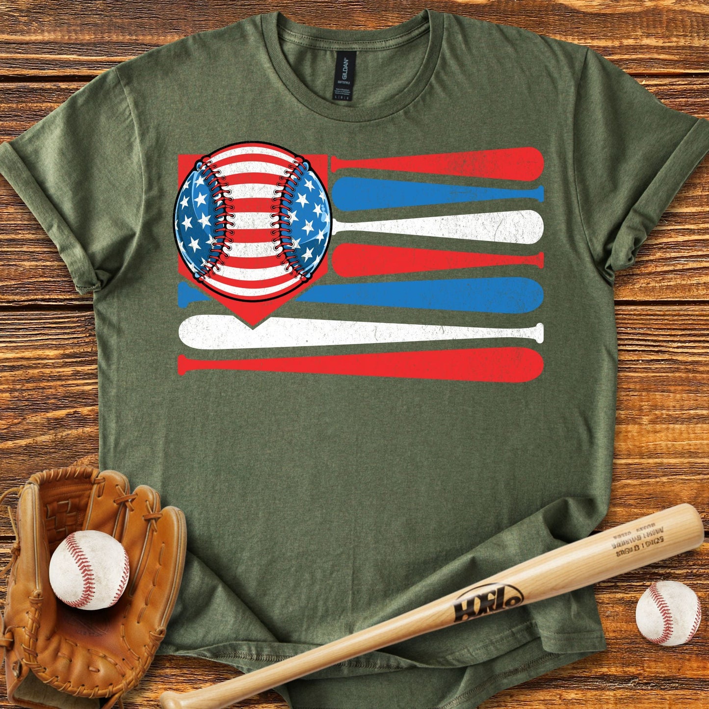 Usa Flag T-Shirt - HomeRun PrintsT-Shirt