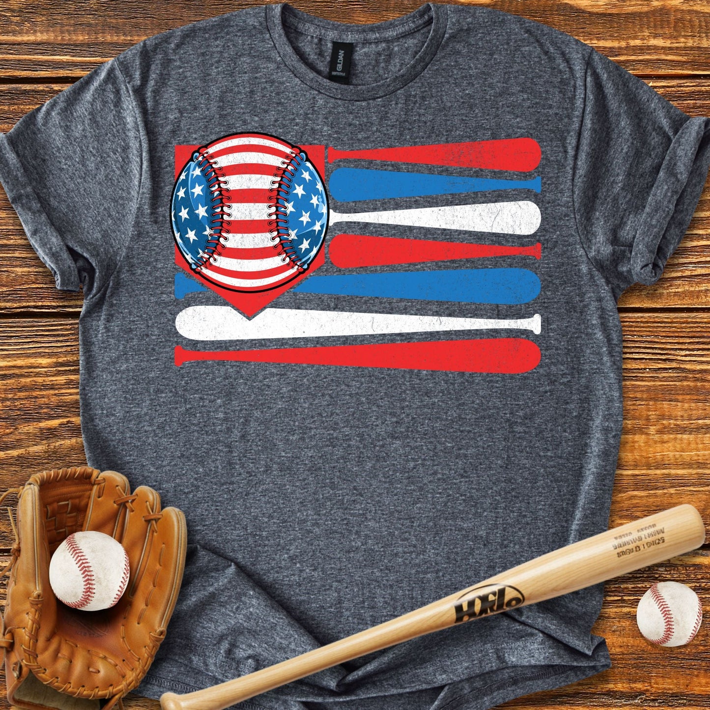 Usa Flag T-Shirt - HomeRun PrintsT-Shirt