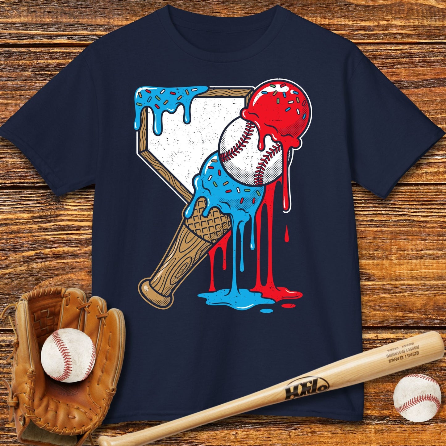 USA Ice Cream Drip Kids T-shirt - HomeRun PrintsKids clothes