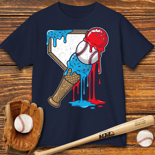 USA Ice Cream Drip Kids T-shirt - HomeRun PrintsKids clothes