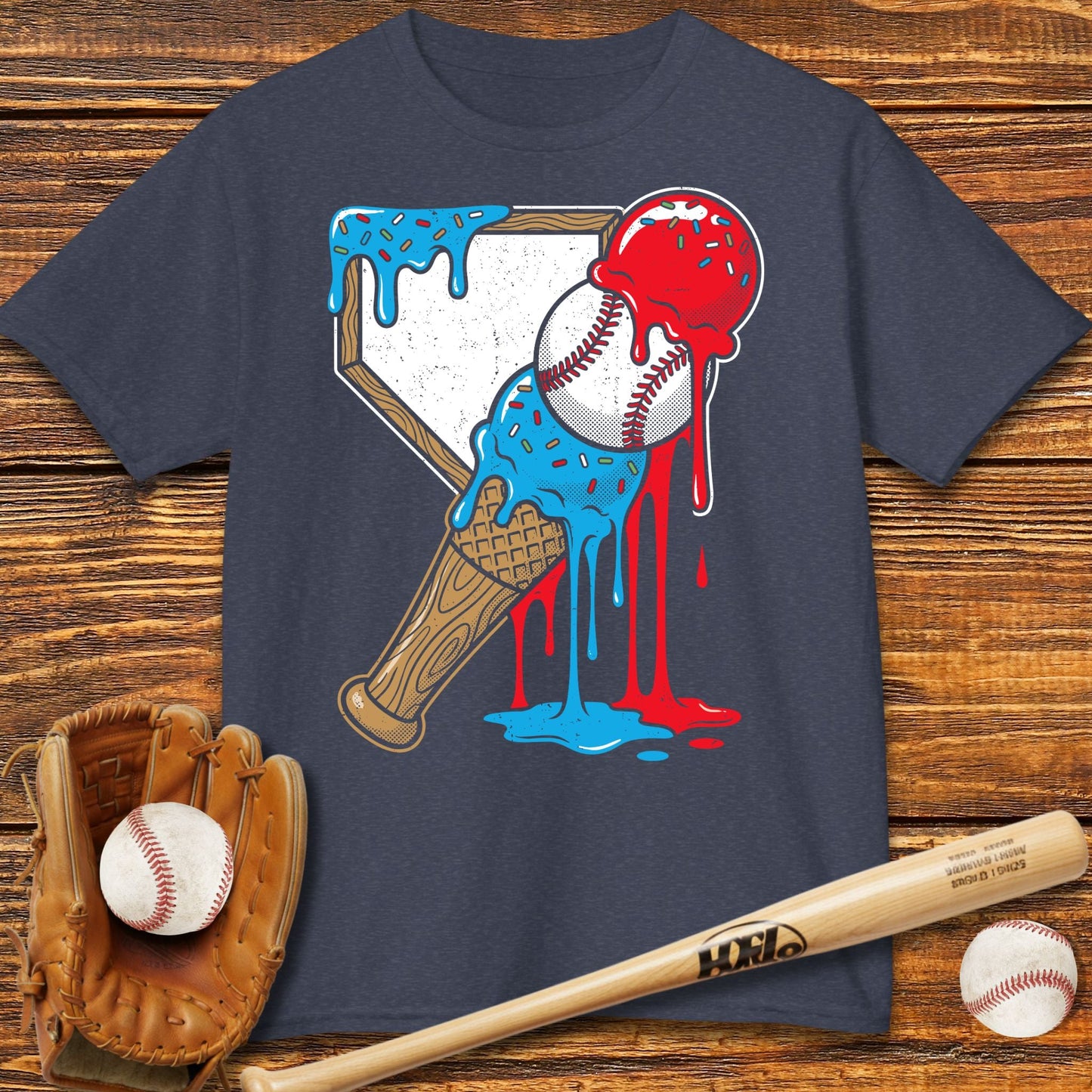 USA Ice Cream Drip Kids T-shirt - HomeRun PrintsKids clothes