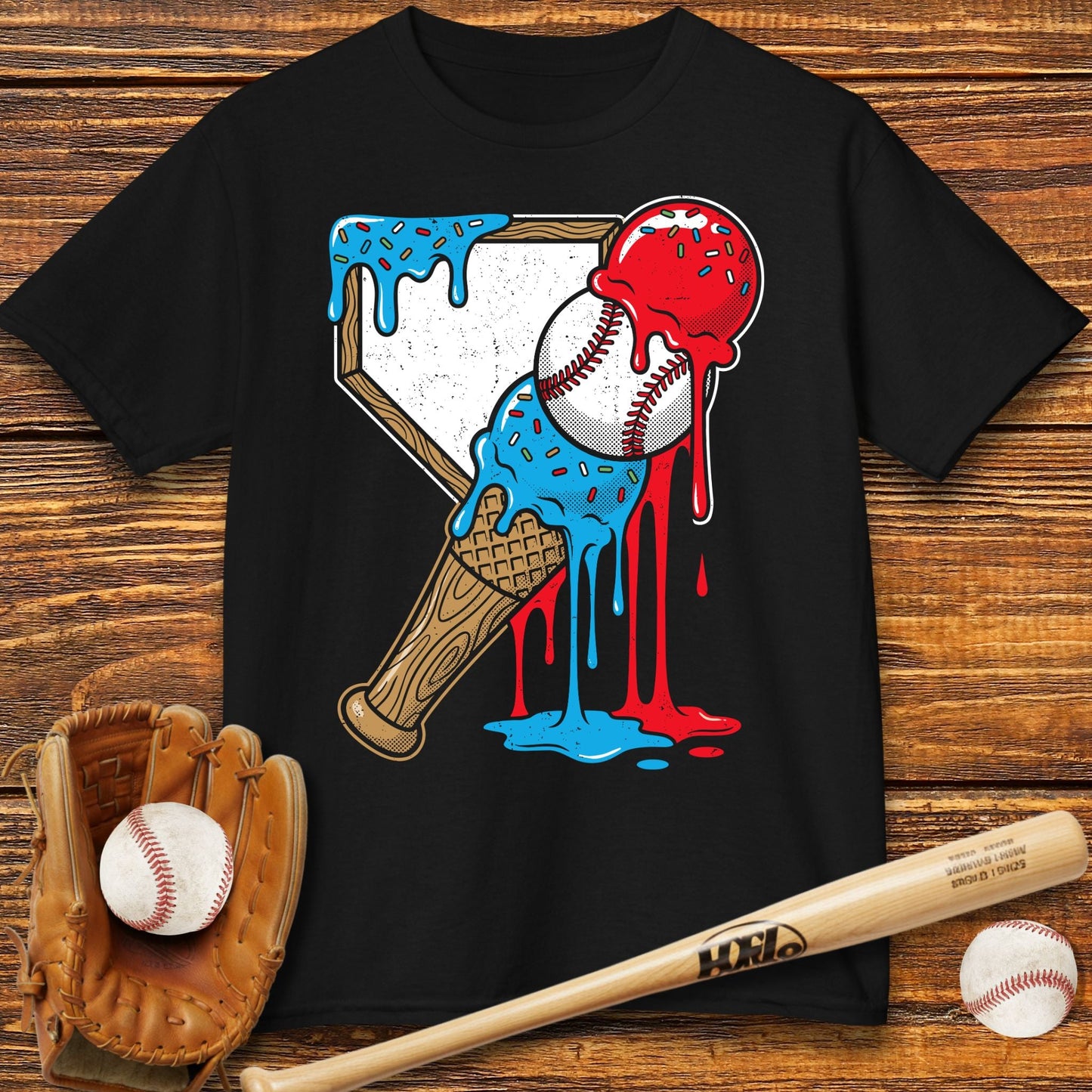USA Ice Cream Drip Kids T-shirt - HomeRun PrintsKids clothes